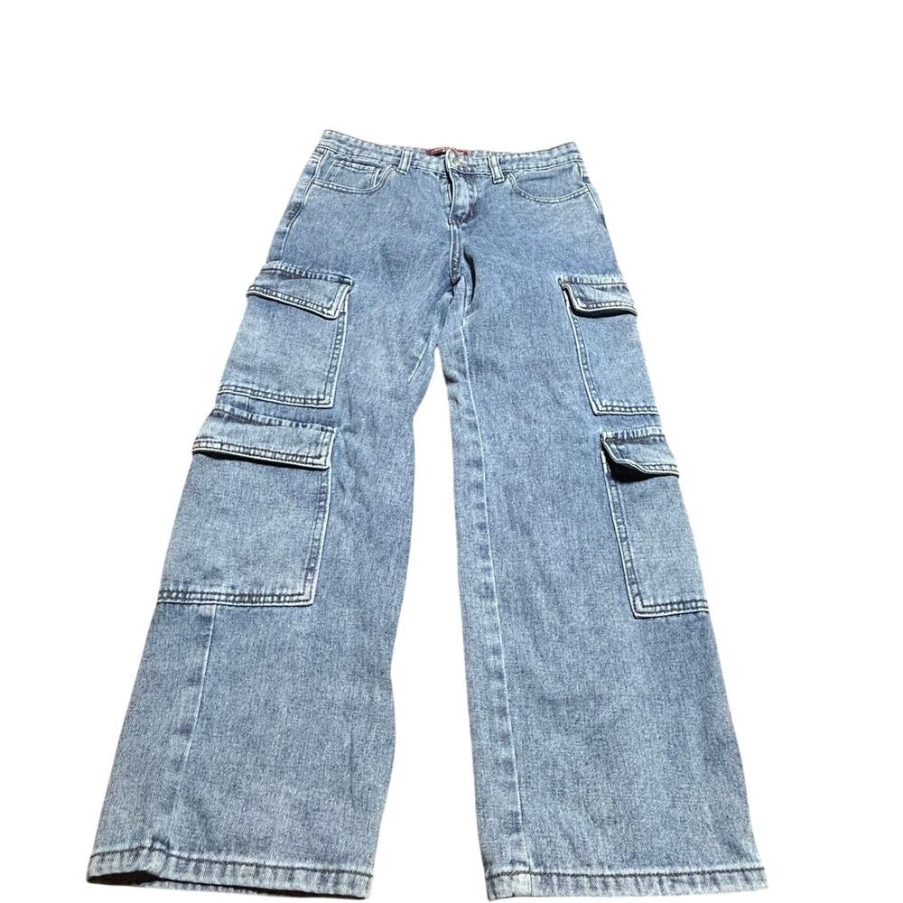 Ashley Mason girls size 12 Wide leg cargo jeans